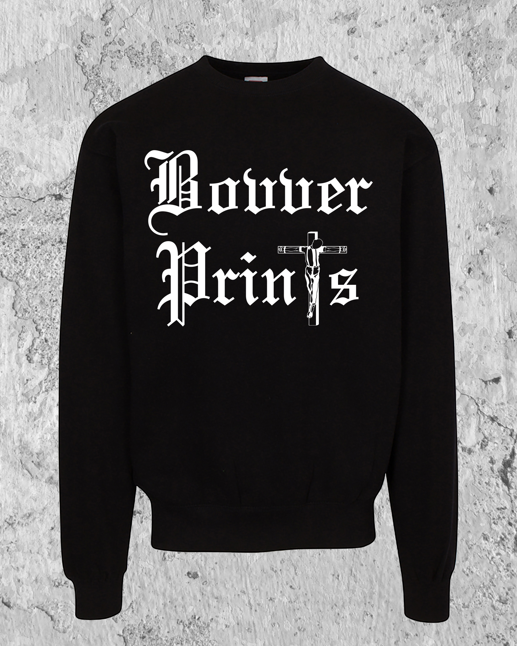 Bovver Prints Crucified Crewneck